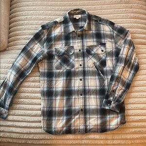 Diesel Blue and White Plaid Shirt